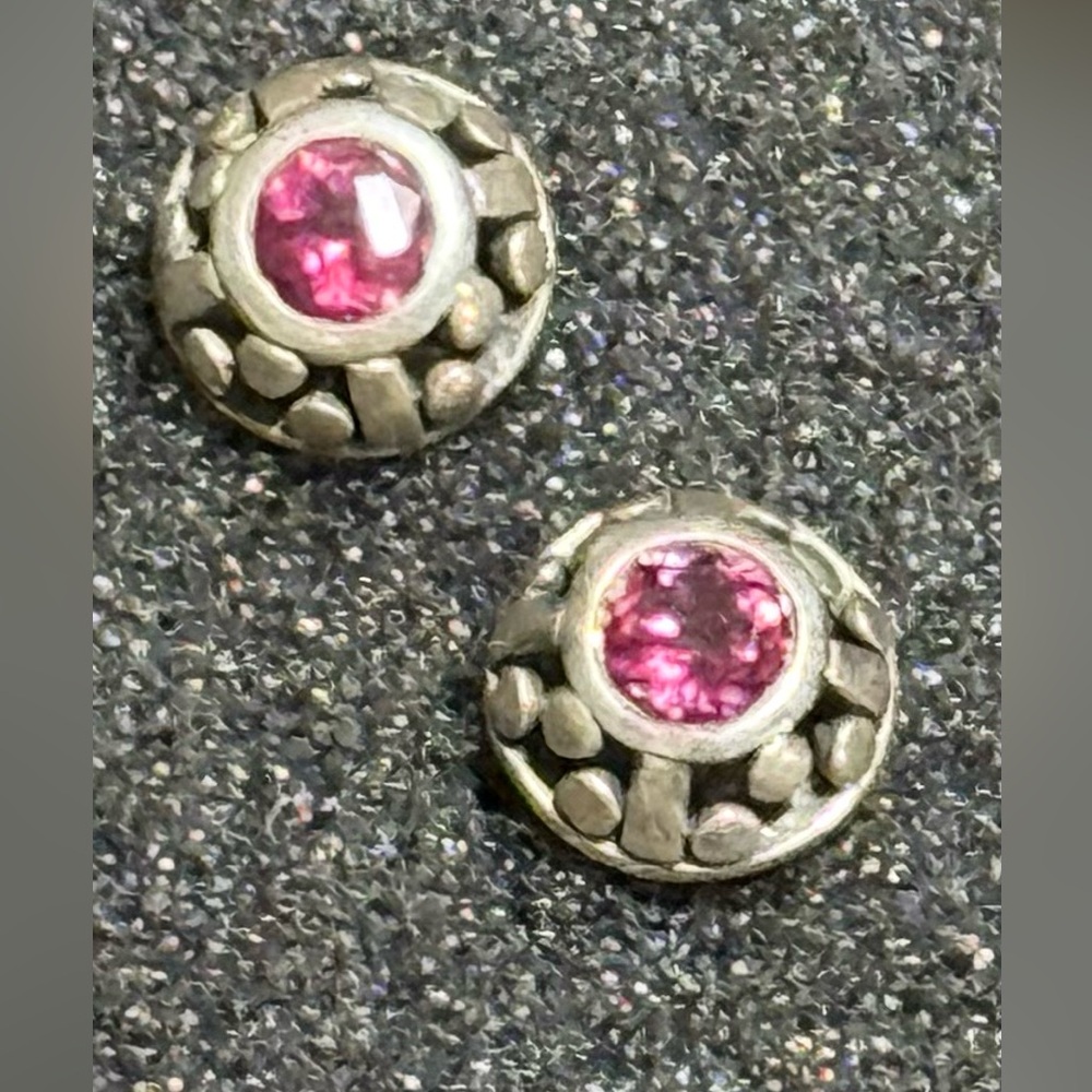 John Hardy Pink Topaz Stud Earrings